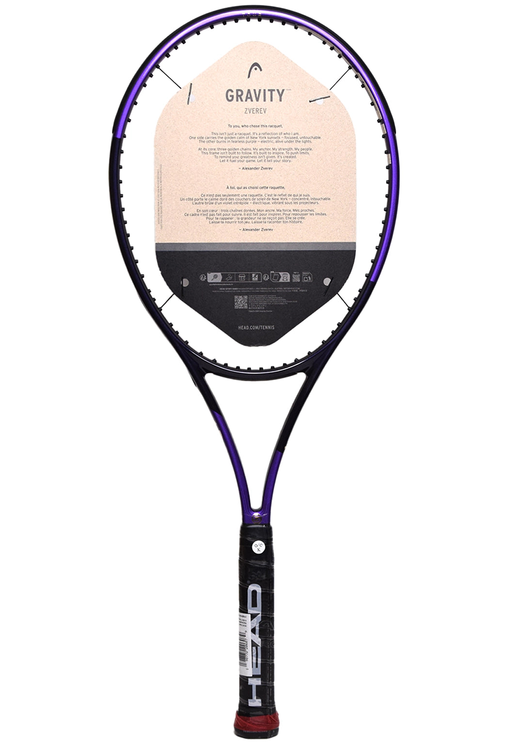 Head Gravity Tour Zverev 2026 Non cordée (239806) Édition Limitée