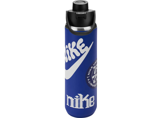 Nike SS Recharge Chug Graphic (24 oz.) - Insulated Bottle with Chug Cap - Blue