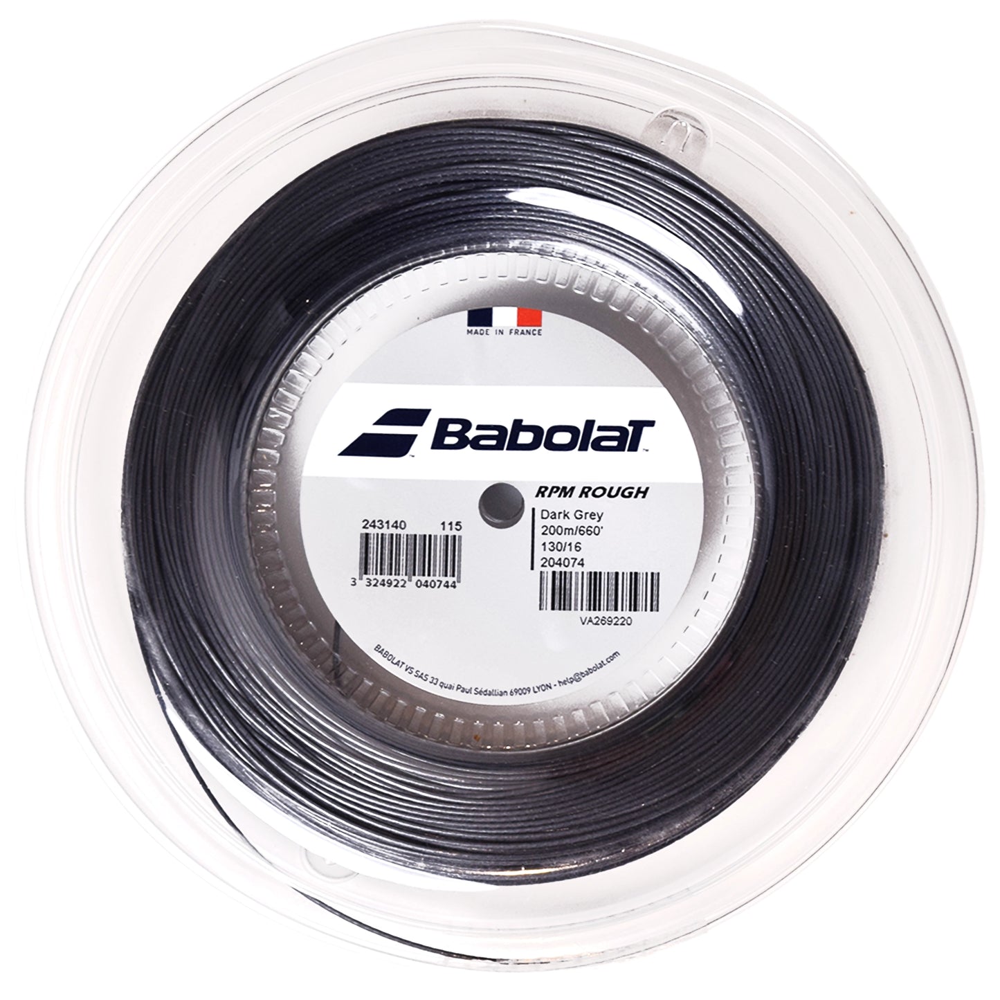 Babolat reel RPM Rough 130/16 Dark Grey (200M)
