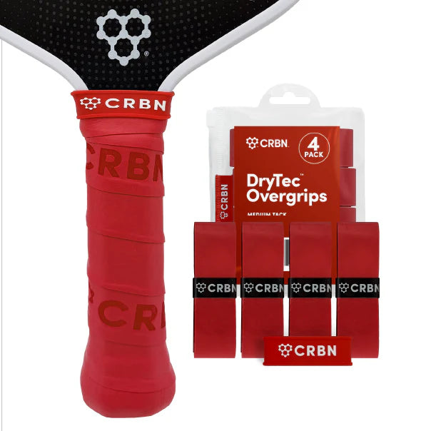 CRBN DryTec™ Overgrips 4 Pack Medium - Red