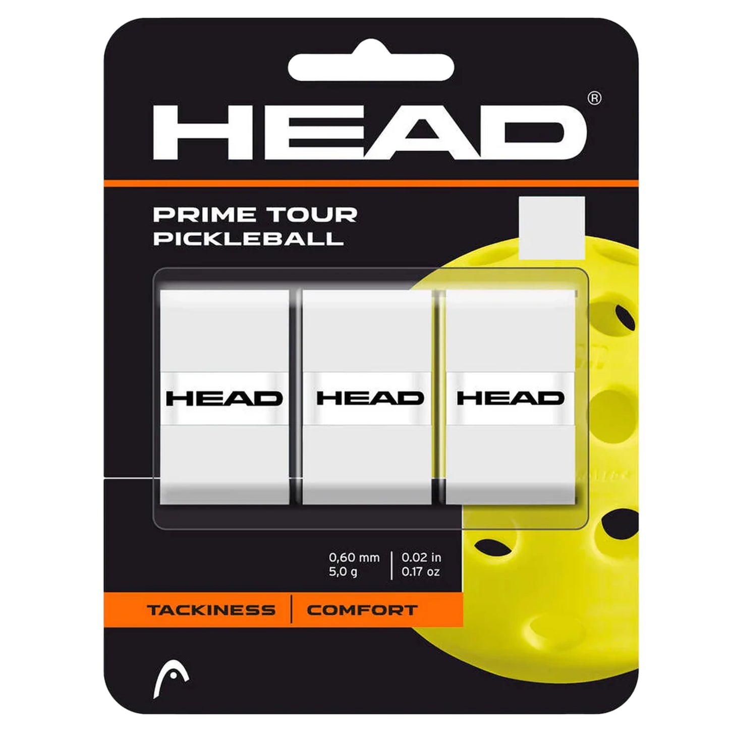 Head Prime Tour Pickleball Grip (Paquet de 3) Blanc