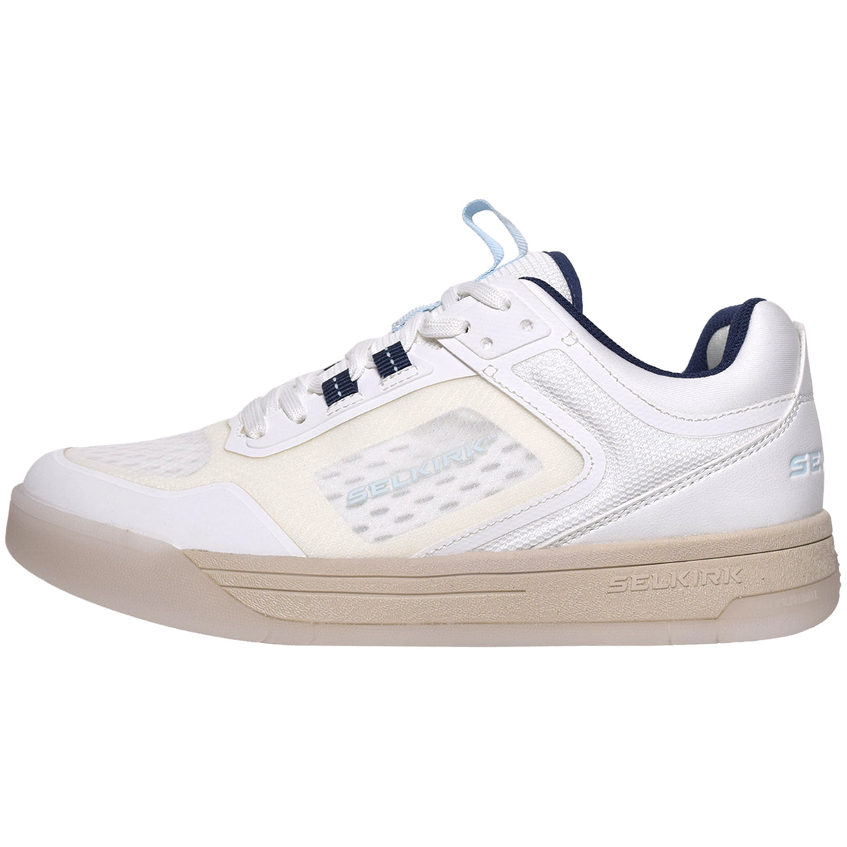Selkirk Femme Legacy Pro Pickleball Chaussure avec technologie InfiniGrip (Blanc/Bleu)