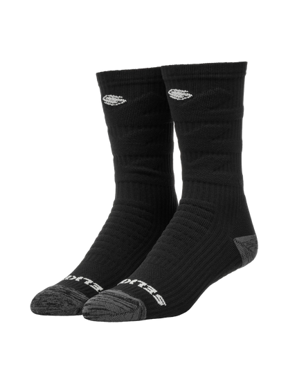 Selkirk Courtlock Chaussettes courtes de pickleball - Noir/Gris
