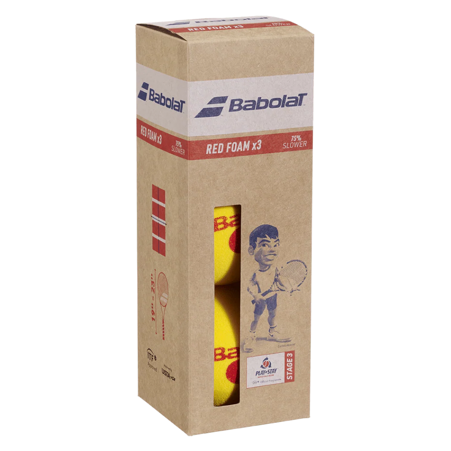 Babolat Balls Red Foam for Kids (packet of 3)