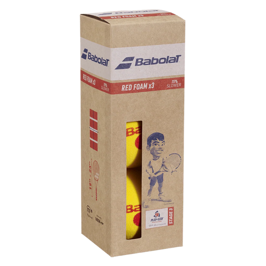 Babolat balles FOAM junior rouge (paquet de 3)