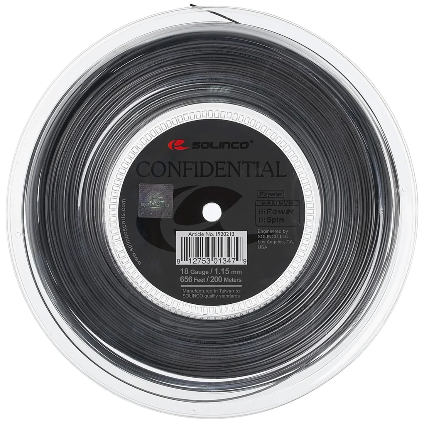 Solinco reel Confidential 18 Grey (200M)