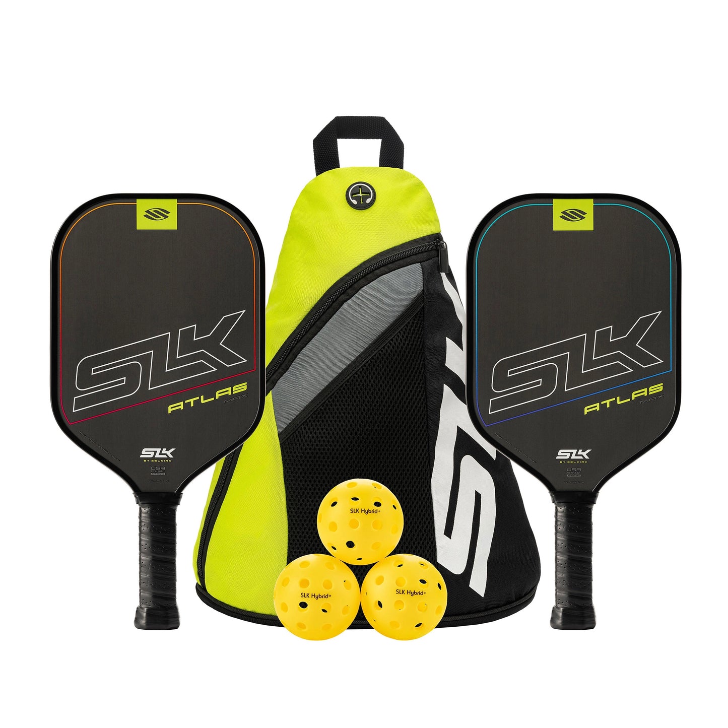 Selkirk SLK Atlas Raw Carbon Ensemble de raquettes et balles de pickleball