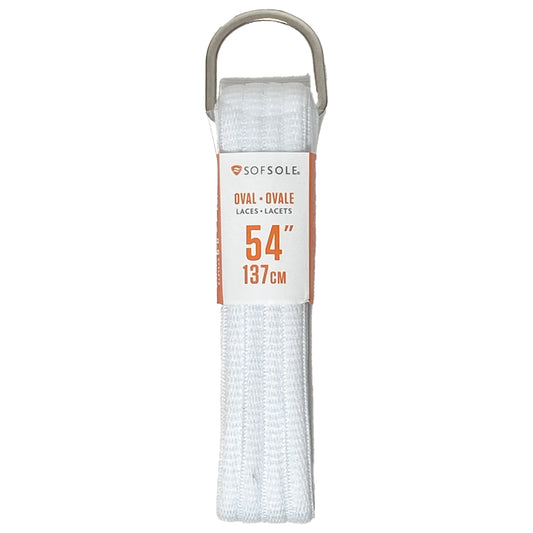 Sof Sole Lacets athlétiques ovales 54'' - Blanc