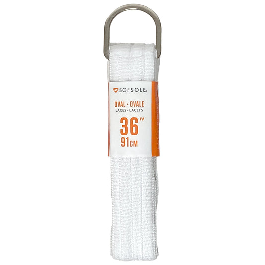 Sof Sole Lacets athlétiques ovales 36'' - Blanc