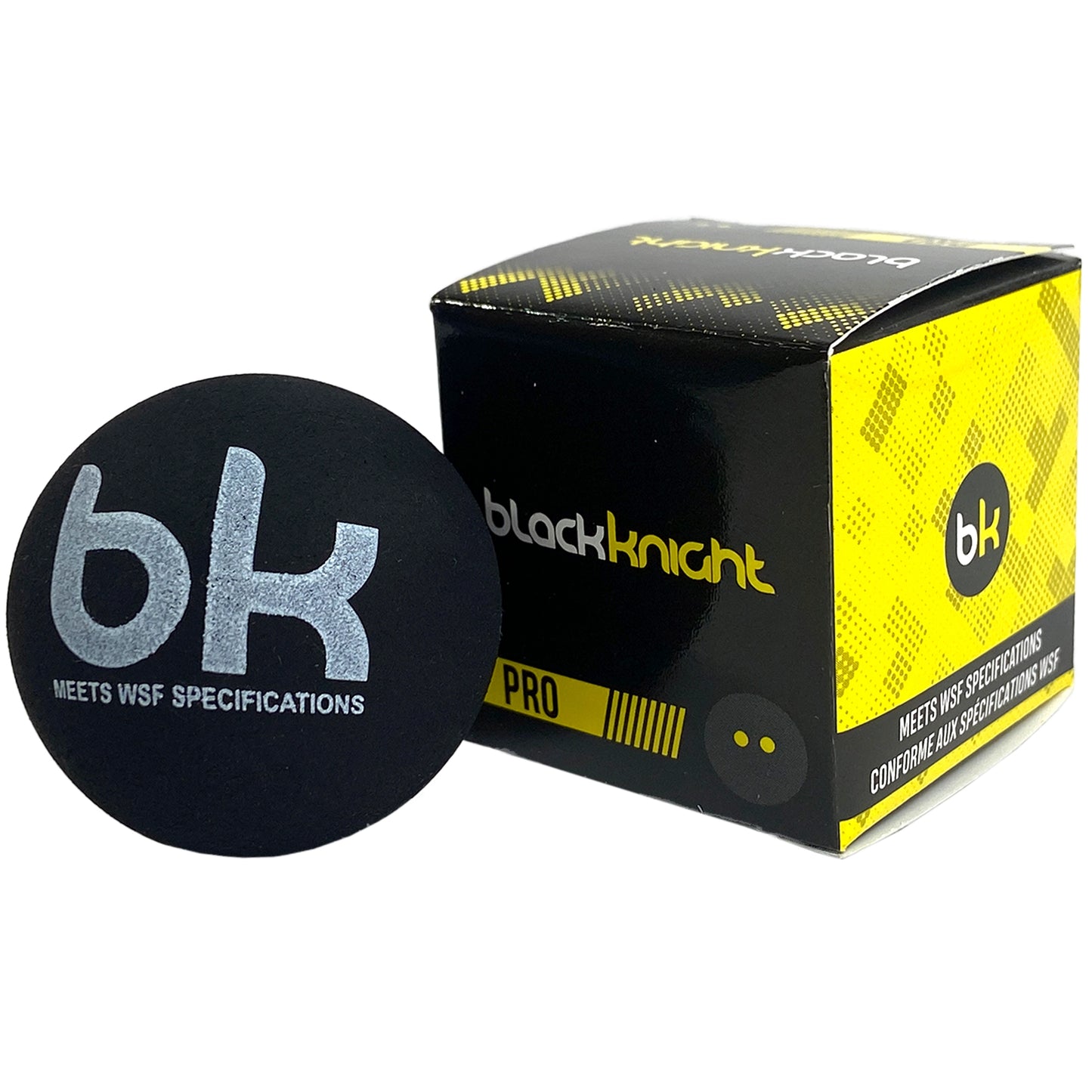 Black knight squash ball double yellow dots (unit)