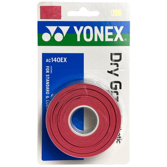 Yonex AC140 Dry Grap (3) Rouge Corail