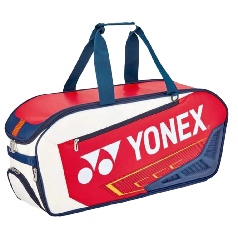 Yonex Expert Tournament Racquet Bag (BAG02331W) - White/Navy/Red