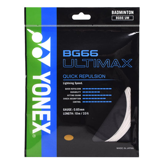 Yonex BG66 Ultimax 10m Blanc