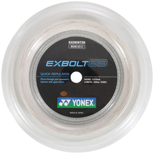 Yonex roulette BG EXBOLT 63 Blanc (200m)