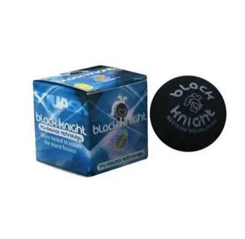 Black Knight Tru-Bounce Squash balls double yellow dots (unit)