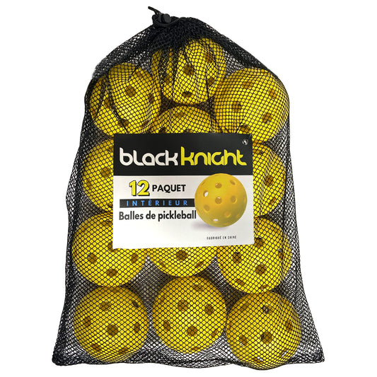 Black Knight Balles de Pickleball Intérieur (Pqt de 12)