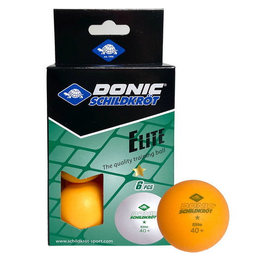 Donic Schildkröt Elite 1 Star Plastic 40+ Balls Orange (6 pack)