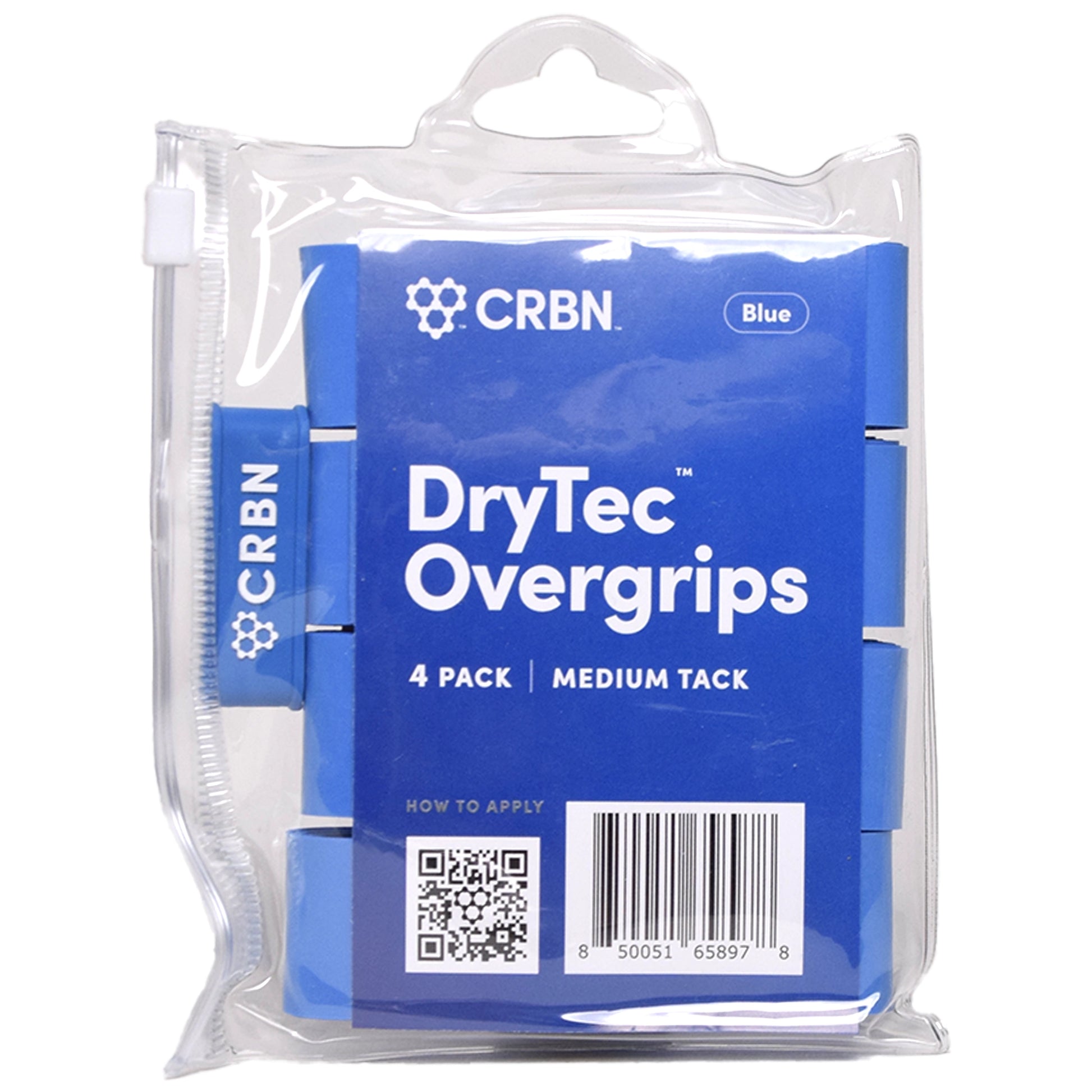 CRBN DryTec™ Overgrips 4 Pack Medium - Blue - Tenniszon