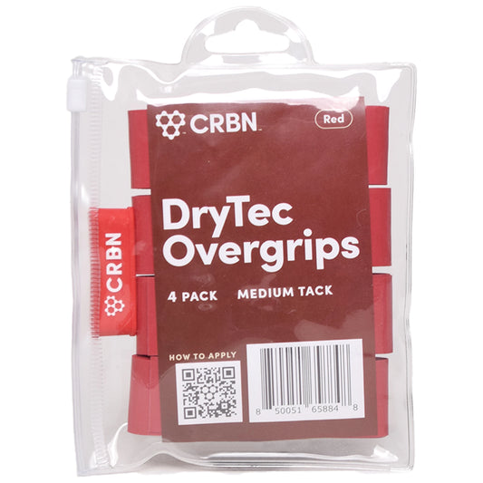 CRBN DryTec™ Overgrips 4 Pack Medium - Red - Tenniszon