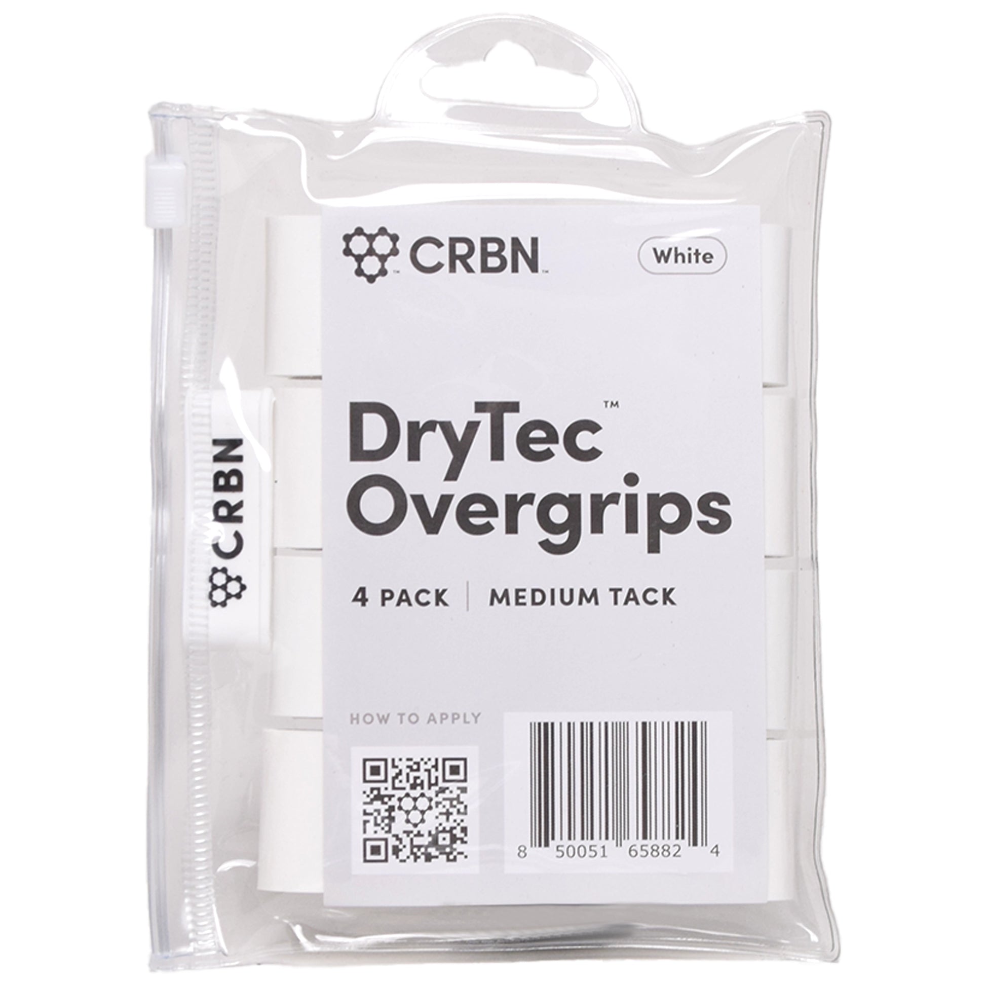 CRBN DryTec™ Overgrips 4 Pack Medium - White - Tenniszon