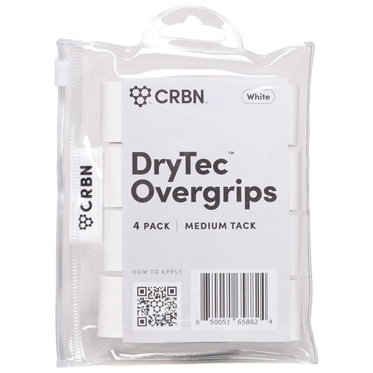 CRBN DryTec™ Overgrips 4 Pack Medium - White - Tenniszon