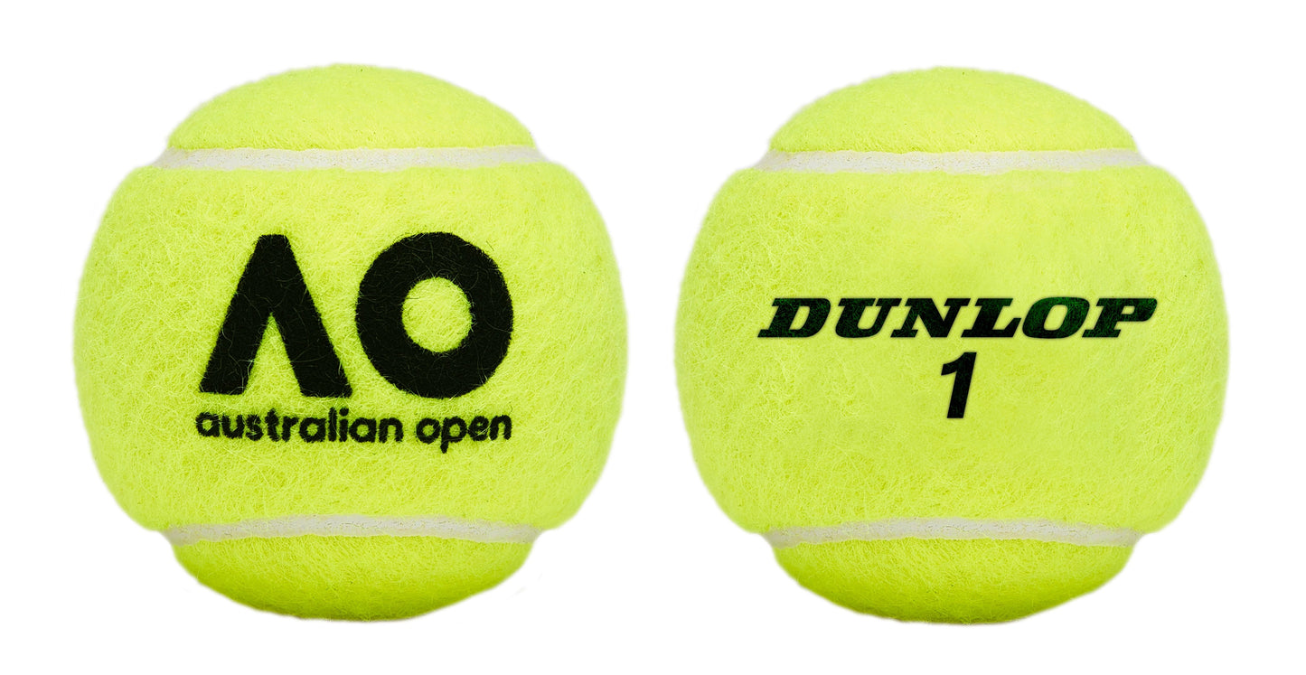 Dunlop balles Open d'Australie Extra-Duty (tube de 3)