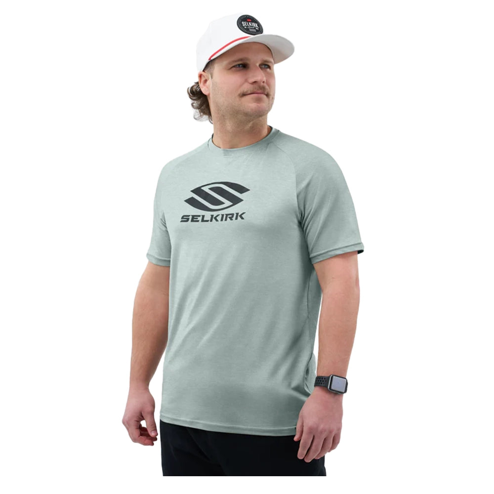 Selkirk Men’s Essentials DualSoft Short Sleeve Graphic Tee (Heathered Stone)