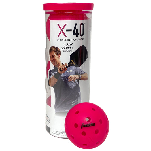 Franklin Pickleball X-40 Extérieur (Pqt de 3) - Rose