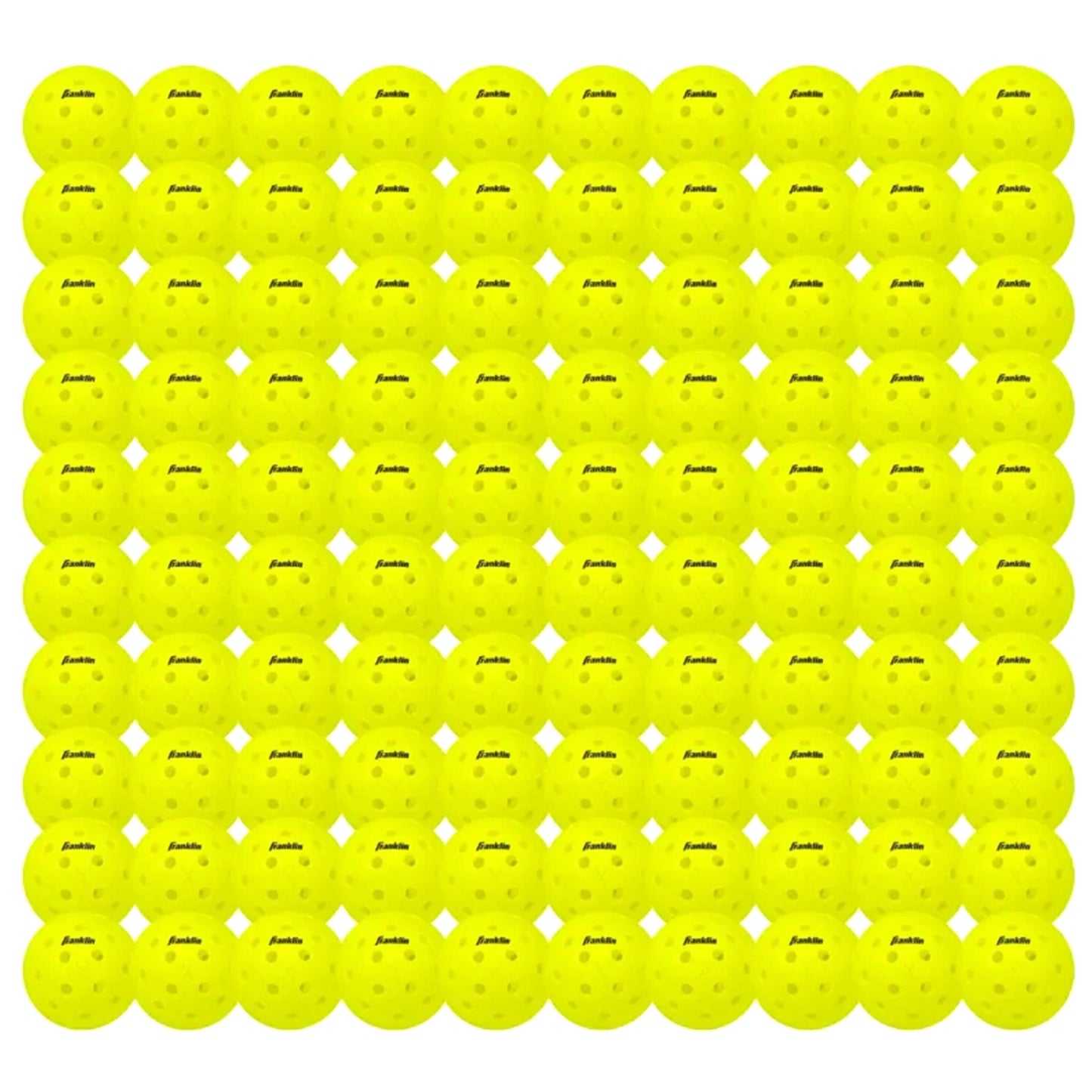 Franklin Pickleball X-40 Outdoor 100-Pack Box - Optic Yellow