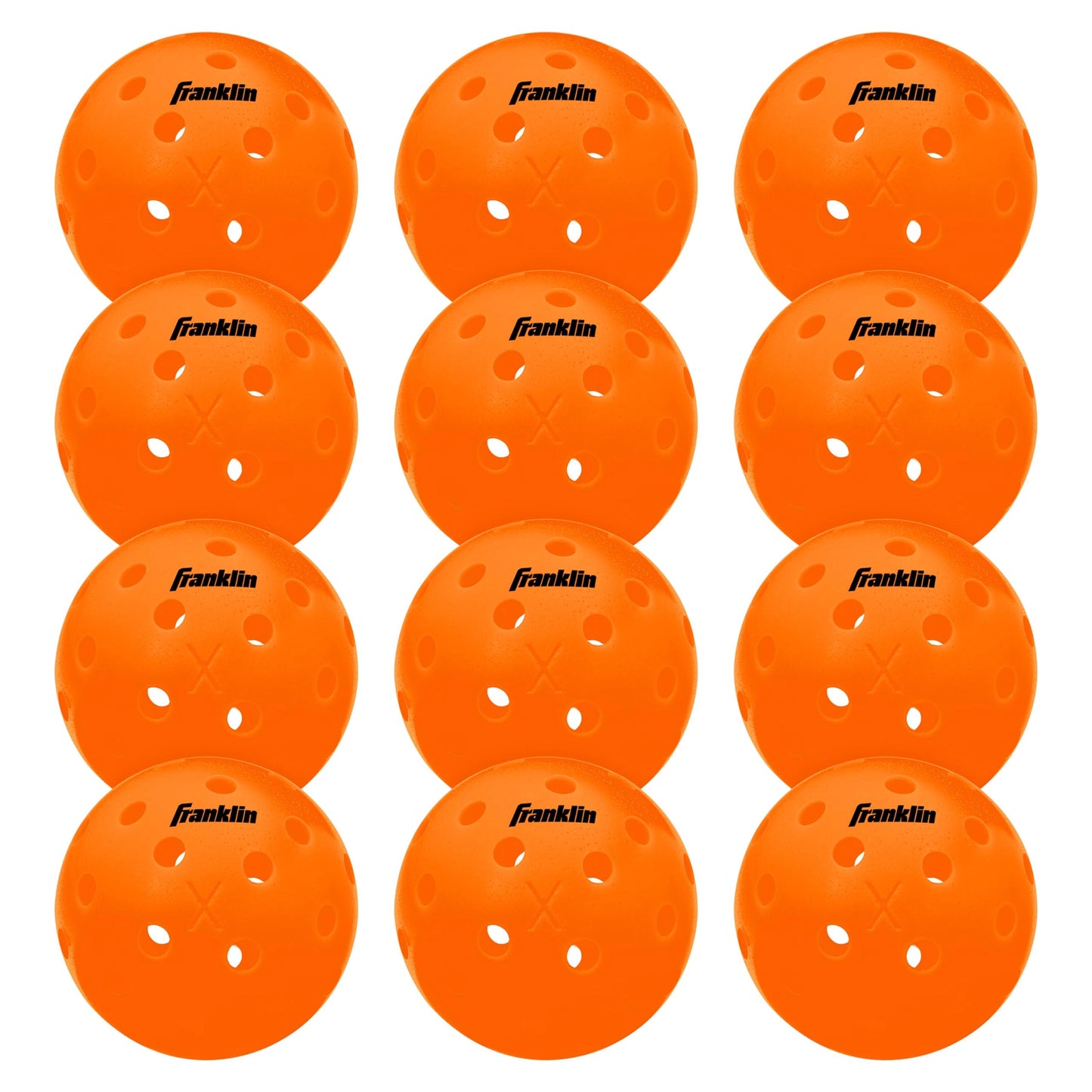 Franklin Pickleball X-40 Outdoor (Pkg of 12) - Lava