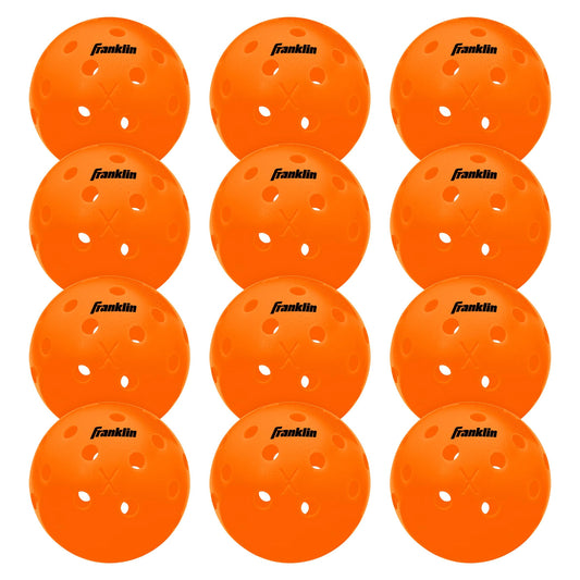 Franklin Pickleball X-40 Outdoor (Pkg of 12) - Lava