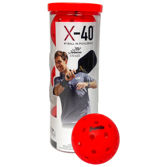 Franklin Pickleball X-40 Extérieur (Pqt de 3) - Rouge