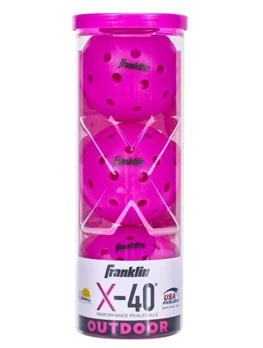 Franklin Pickleball X-40 Outdoor (Pkg of 3)  - Purple