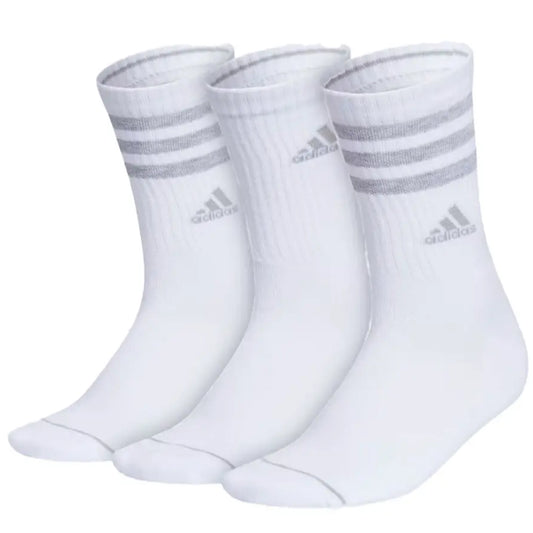 Adidas bas mi-mollet à 3 bandes GC3270 (3pqt) Blanc