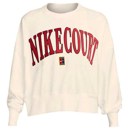 Nike Women's Court Phoenix Fleece Oversized Crew Heritage Sweatshirt HQ0351-110