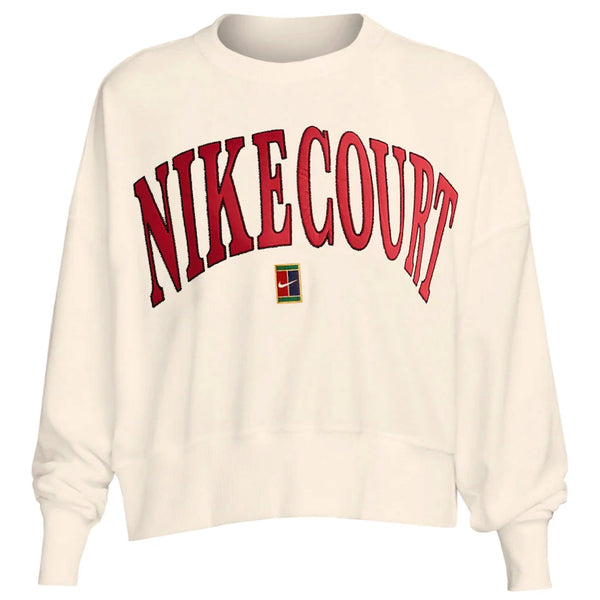 Nike Women's Court Phoenix Fleece Oversized Crew Heritage Sweatshirt HQ0351-110