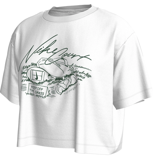 Nike Women's Court DF Slam SS Crop Tee IM0310-100