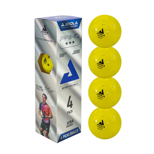 JOOLA Primo Balle de Pickleball (Paquet de 4) - Jaune