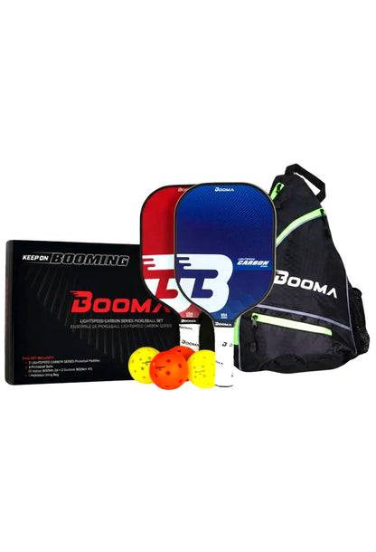 Booma Lightspeed Carbon Series - Ensemble de pickleball pour 2 joueurs