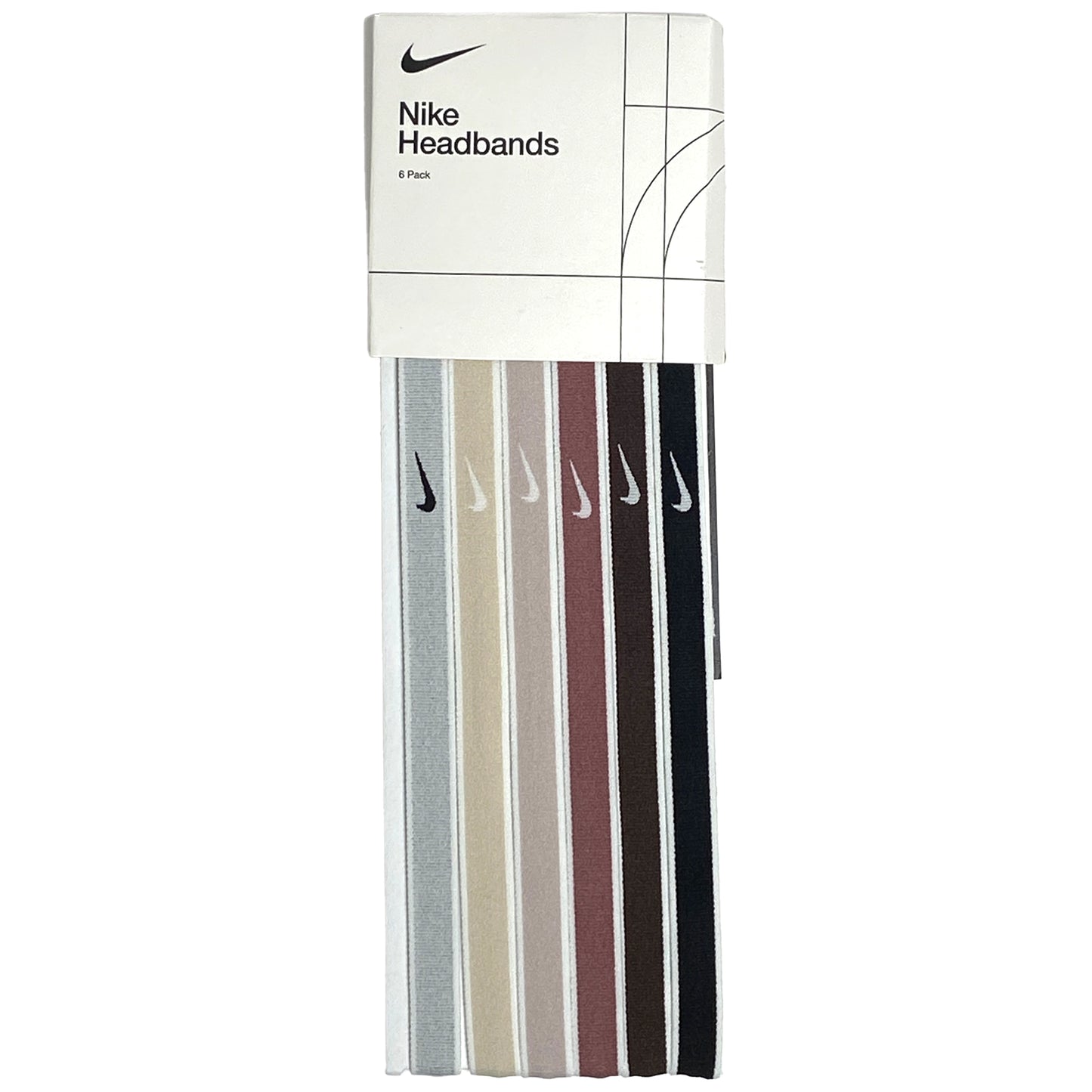 Nike Swoosh Sport Tipped Headbands 6pk 2.0 N1002021137OS