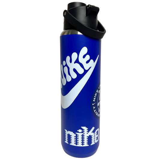 Nike SS Recharge Chug Graphic (24 oz.) - Insulated Bottle with Chug Cap - Blue