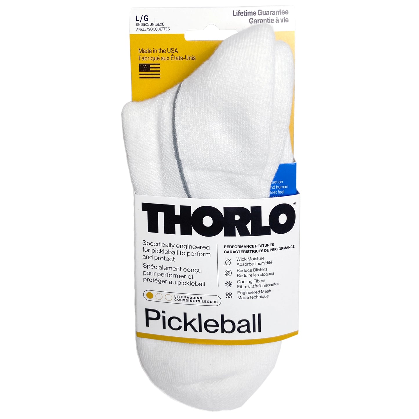 Thorlo Light Cushion Ankle Pickleball Socks (PBMU01)
