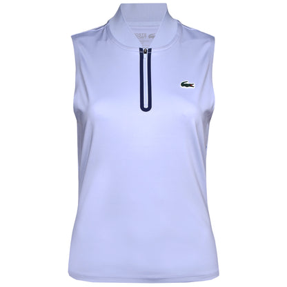 Lacoste Women's Sleeveless Ultra Dry Stretch Zippered Polo Shirt PF0202-52-J2G