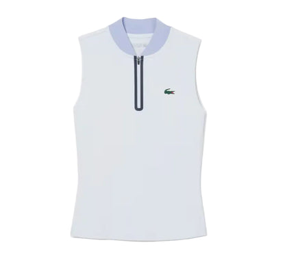 Lacoste Women's Sleeveless Ultra Dry Stretch Zippered Polo Shirt PF0202-52-J2G - Tenniszon