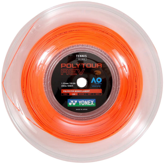 Yonex reel Polytour REV 125 Bright Orange (200M)
