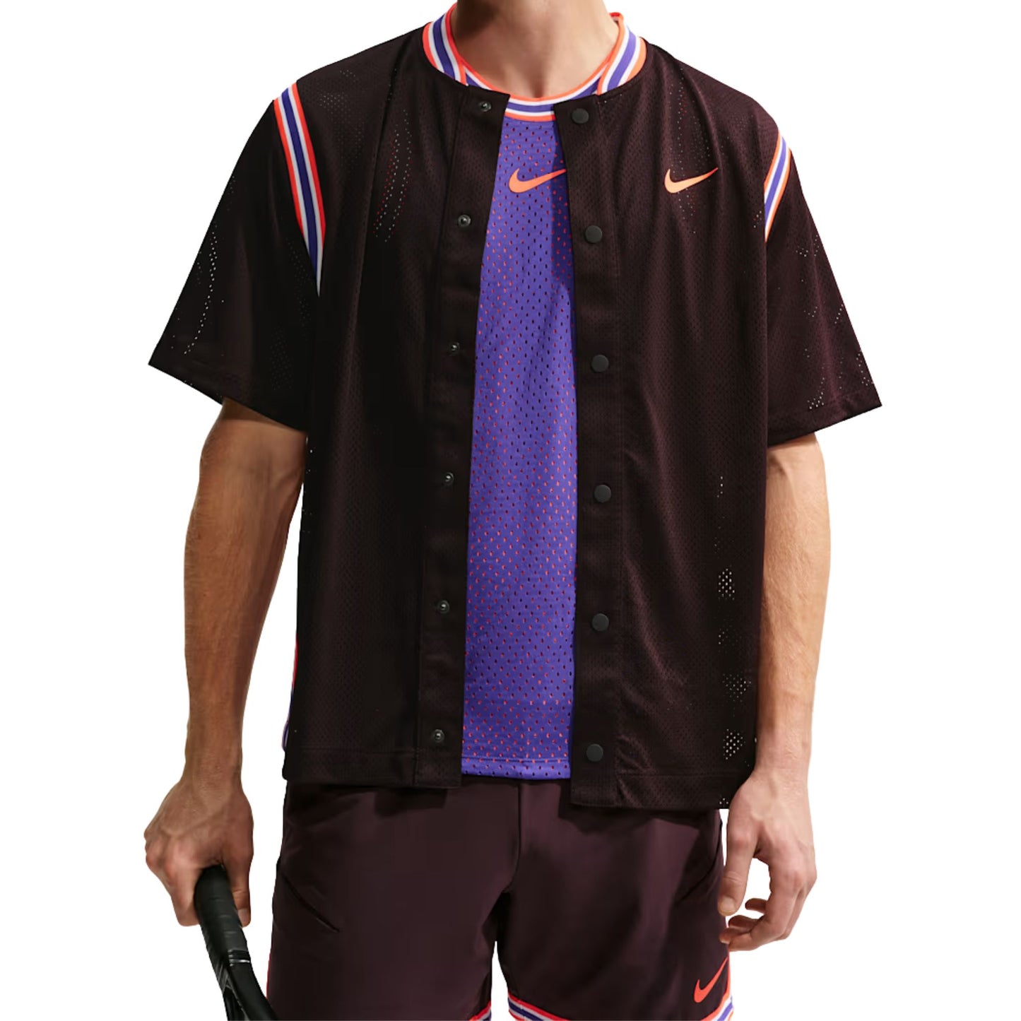 Nike Haut Dri-Fit Slam SS à boutons NY pour homme IM6611-647