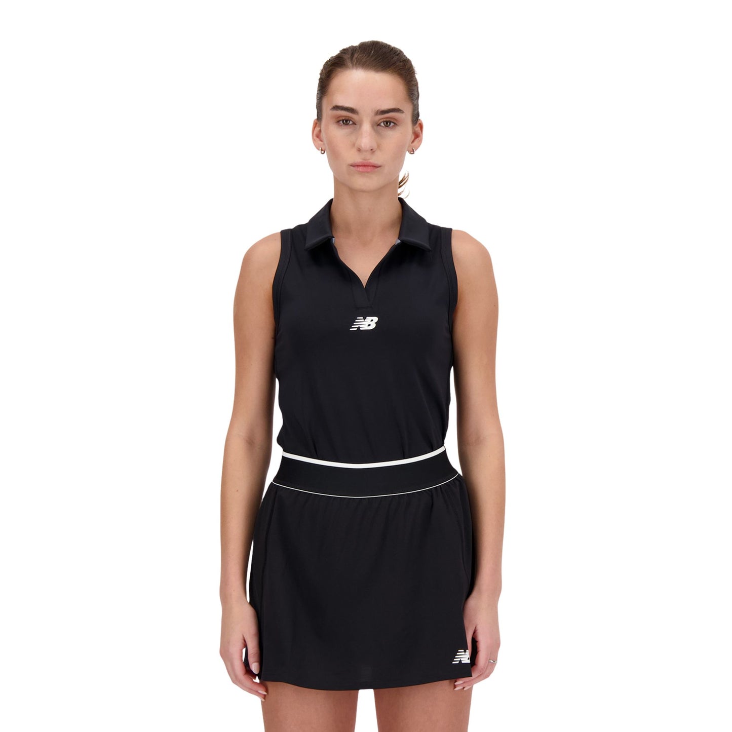 New Balance Camisole de tournoi à col pour femme - Noir