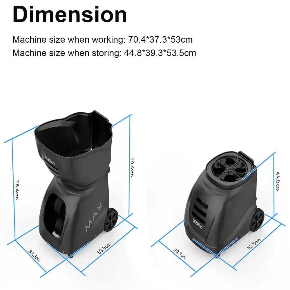 Pusun PT-MAX C portable Tennis Ball launcher - Black