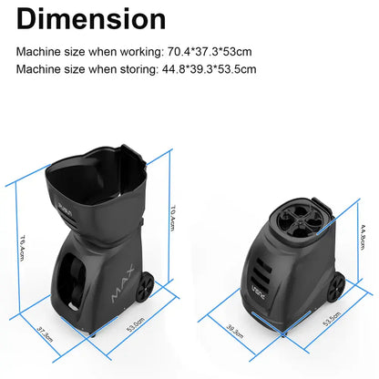 Pusun PT-MAX C portable Tennis Ball launcher - Black
