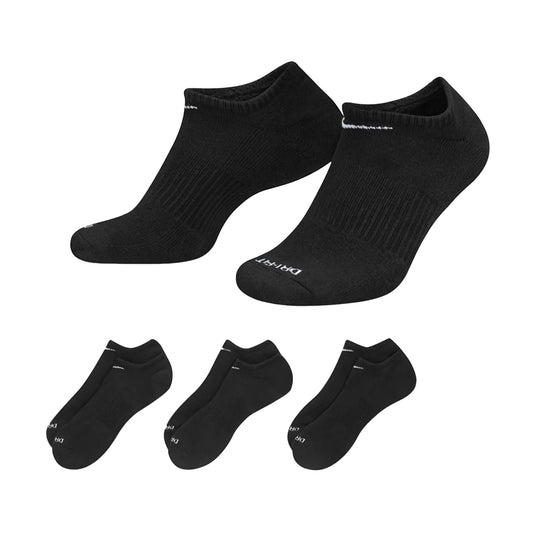 Nike Everyday Plus Cushioned Training No-Show Socks SX6889-010 (3 pairs) Black